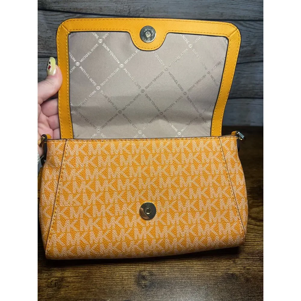 Michael Kors Medium Logo Convertible Crossbody Bag - Picture 7 of 10